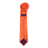 Woven Mini Squares Slim Tie - Orange