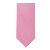 Woven Mini Squares Slim Tie - Pink