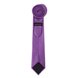 Woven Mini Squares Slim Tie - Purple