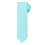 Woven Mini Squares Slim Tie - Light Turquoise