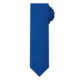 Woven Mini Squares Slim Tie - Royal Blue