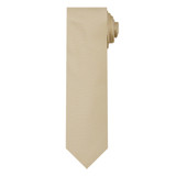 Woven Mini Squares Slim Tie - Tan