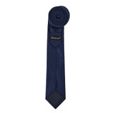 Woven Mini Squares Slim Tie - Navy Blue