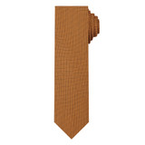 Woven Mini Squares Slim Tie - Vegas Gold