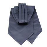 Men's Solid Color Cravat Ascot Neck Tie - Grey