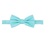 Banded Mini Squares Bow Tie - Light Turquoise