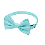 Banded Mini Squares Bow Tie - Light Turquoise