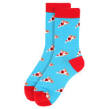 Men's Pizza Slice Crew Novelty Socks - Blue