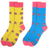 Men's Love Mom Crew Novelty Socks - Yellow