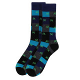 Men's Tractors Check Crew Novelty Socks - Black