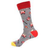 Pair of Men's Firefighter Novelty Socks - Gray