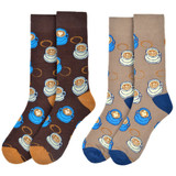 Men's Coffee Crew Novelty Socks - Brown