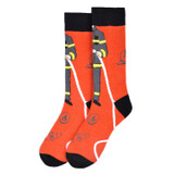 Pair of Men's Firefighter Crew Novelty Socks - Orange