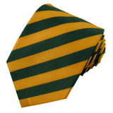 Narrow-Striped Tie - Gold Green