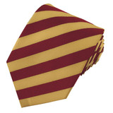 Narrow-Striped Tie - Gold Red