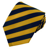 Narrow-Striped Tie - Gold Navy