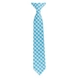 Kid's Gingham 11 inch Clip-On Tie - Turquoise