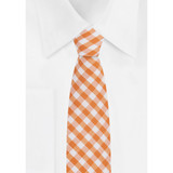 Kid's Gingham 11 inch Clip-On Tie - Orange