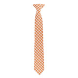 Kid's Gingham 14 inch Clip-On Tie - Orange