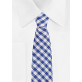 Kid's Gingham 14 inch Clip-On Tie - Royal Blue