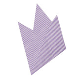 Seersucker Striped Pocket Square - Lavender