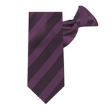 Kid's Tonal Stripe 14 inch Clip-On Tie - Plum