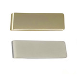 Solid Rounded Rectangle Money Clip - Gold