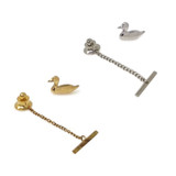 Mallard Drake Duck Tie Tack - Gold