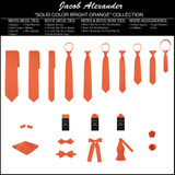 Young Boys' Pre-Tied Banded Adjustable Solid Color Bow Tie - Orange