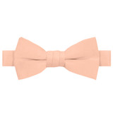 Kid's Solid Banded Bow Tie - Peach