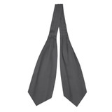 Men's Solid Color Cravat Ascot Neck Tie - Charcoal Gray