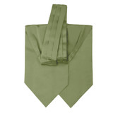 Solid Cravat Ascot Tie - Olive