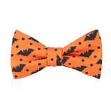 Bats Dot Halloween Self-Tie Bow Tie