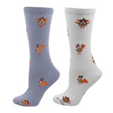 Men's Turkey All Over Crew Novelty Sock - Gray