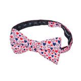 Hearts Self-Tie Bow Tie - Pink