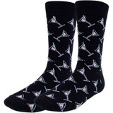 Men's Cheers to a Night to Remember Martini Party Pattern Novelty Socks - Black