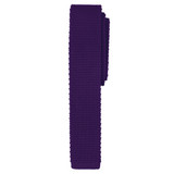 Boys' Prep Solid Color Knitted Self-Tie Regular Neck Tie - Eggplant Purple