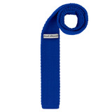 Boys' Prep Solid Color Knitted Self-Tie Regular Neck Tie - Royal Blue