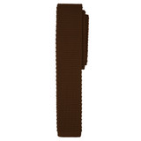 Boys' Prep Solid Color Knitted Self-Tie Regular Neck Tie - Cocoa Brown