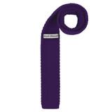 Solid Knitted Slim Tie - Eggplant Purple