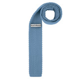 Solid Knitted Slim Tie - Baby Blue