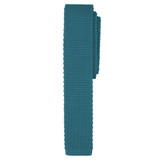 Solid Knitted Slim Tie - Teal