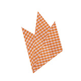 Gingham Pocket Square - Orange