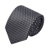 Polka Dot Tie - Charcoal