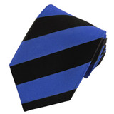 Wide-Striped Tie - Royal Black