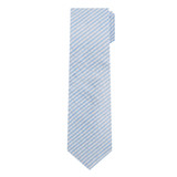 Seersucker Striped Tie - Baby Blue