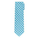 Gingham Tie - Turquoise