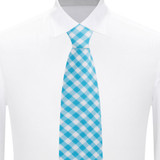 Gingham Tie - Turquoise