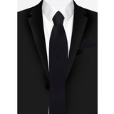 Men's Black Solid Color Necktie