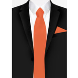 Men's Orange Solid Color Necktie